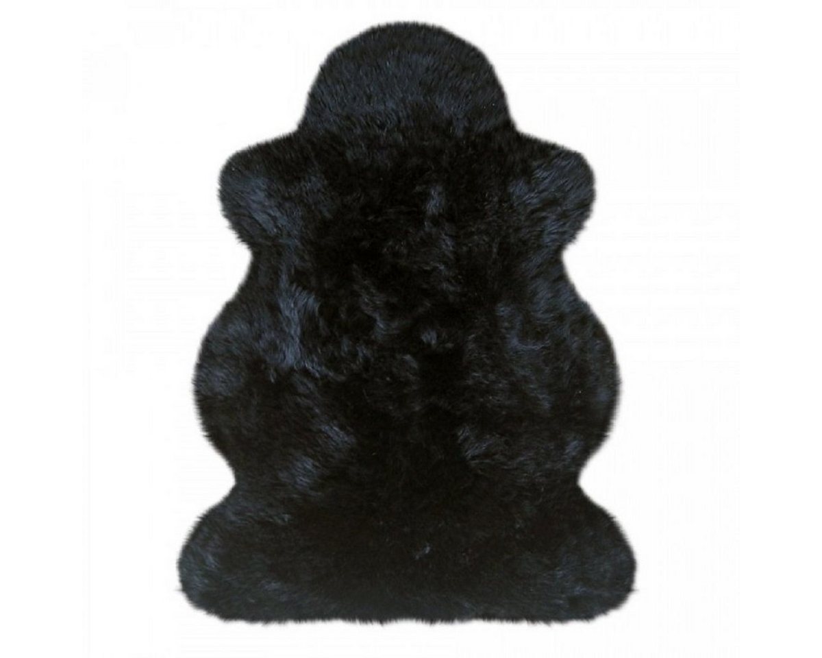 Fellteppich Lammfell pflanzlich gefärbt schwarz, Mein Style, Tierform, Höhe: 50 mm von Mein Style