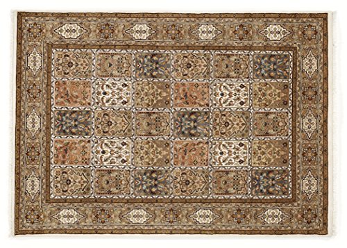 BADOHI BAKTHYARI echter klassischer Orient-Felder-Teppich handgeknüpft in creme-creme, Größe: 60x90 cm von Mein Teppichmarkt Teppichträume werden wahr!