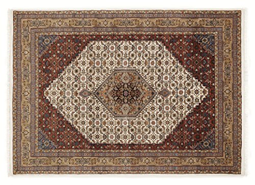 BADOHI BIDJAR echter klassischer Orientteppich handgeknüpft in creme-beige, Größe: 60x90 cm von Mein Teppichmarkt Teppichträume werden wahr!