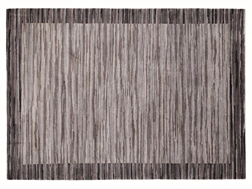 BAMBU LION echter original handgeknüpfter Nepal Teppich in grau-mix, Größe: 70x140 cm von Mein Teppichmarkt Teppichträume werden wahr!