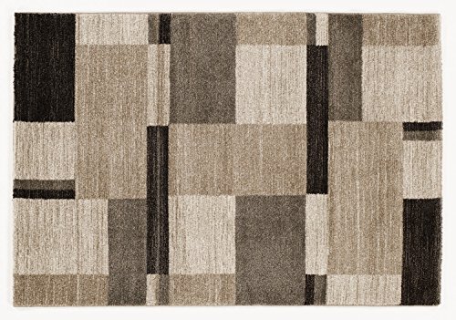 LORD KERNEL moderner Designer Teppich Öko-Tex in beige-braun, Größe: 65x130 cm von Mein Teppichmarkt Teppichträume werden wahr!