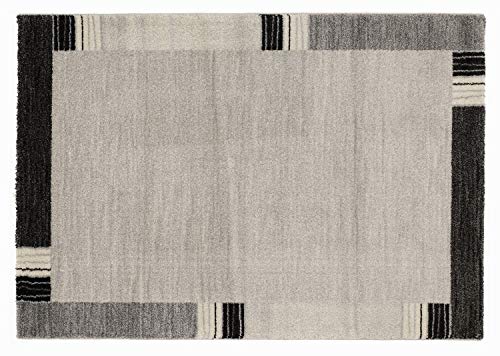 LORD RULER moderner Designer Teppich Öko-Tex in grau, Größe: 160x230 cm von Mein Teppichmarkt Teppichträume werden wahr!