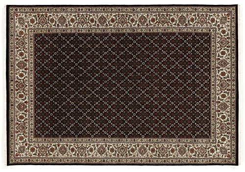 PARISA HERATI echter klassischer Orient-Teppich handgeknüpft in schwarz-creme, Größe: 80x300 cm von Mein Teppichmarkt Teppichträume werden wahr!