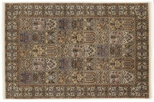 ROSHAN GHOM echter klassischer Orient-Felder-Teppich handgeknüpft in creme-creme, Größe: 60x90 cm von Mein Teppichmarkt Teppichträume werden wahr!