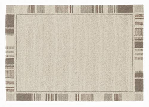 WOOLGROUND DIRECT moderner Woll Teppich Wollsiegel in natur, Größe: 70x140 cm von Mein Teppichmarkt Teppichträume werden wahr!