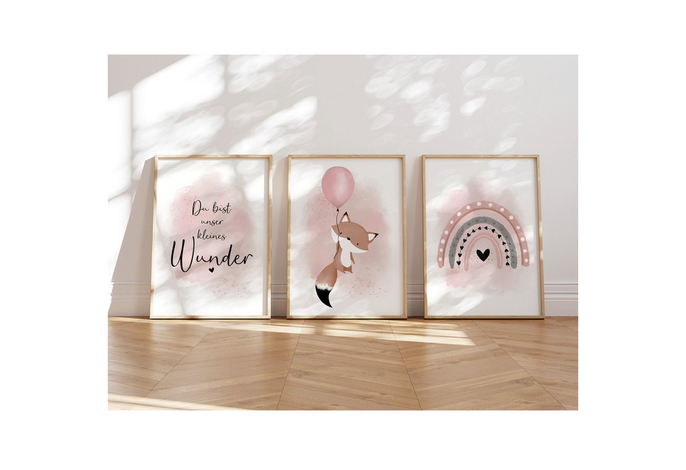 MeinBaby123® Poster Bilder Kinderzimmer, Poster Kinderzimmer Deko, Babyzimmer Deko, Spruch Wandbilder,  Boho,  Tiere von MeinBaby123®