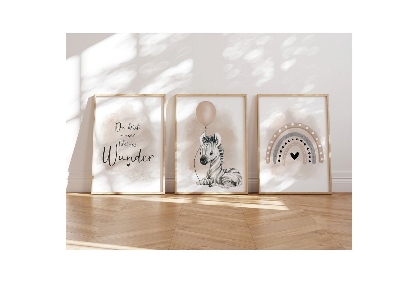 MeinBaby123® Poster Bilder Kinderzimmer, Poster Kinderzimmer Deko, Babyzimmer Deko, Spruch Wandbilder,  Boho,  Tiere von MeinBaby123®