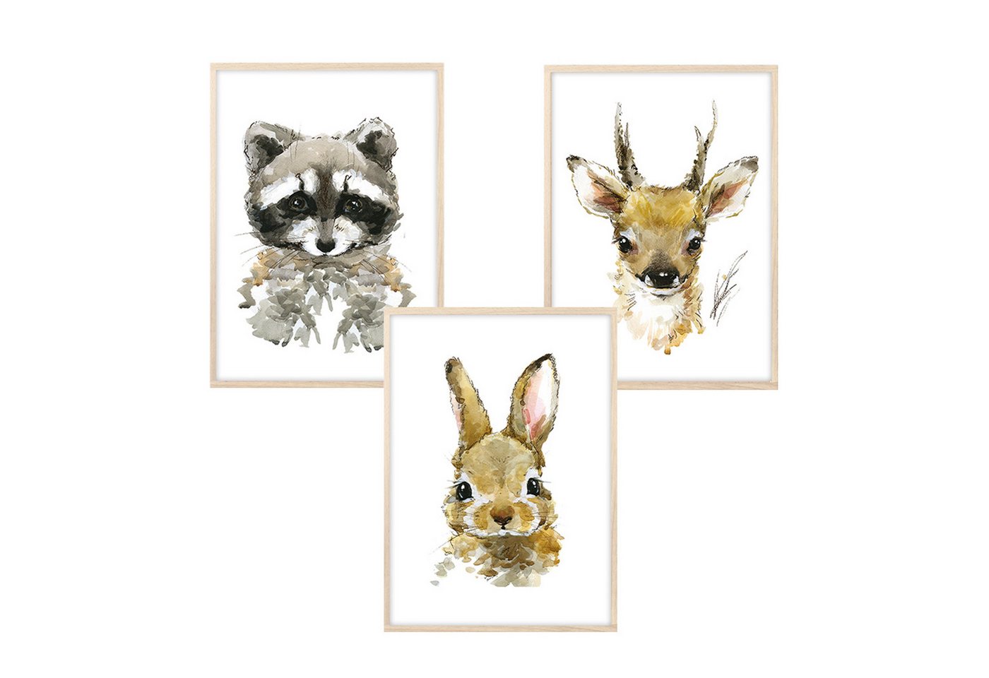 MeinBaby123® Poster Bilder Kinderzimmer, Tiere Poster Kinderzimmer Deko, Babyzimmer Deko, Tier Wandbilder von MeinBaby123®