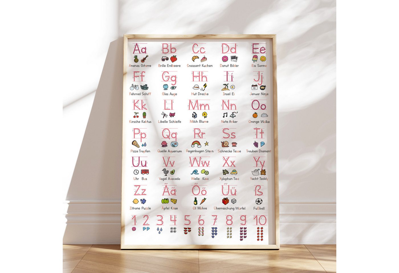 MeinBaby123® Poster Grundschrift Lernposter, ABC Alphabet Poster Kinder, Kindergarten, Grundschule, + Übungsblätter von MeinBaby123®