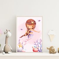 Süße Meerjungfrau A4 Poster Kinderzimmer 3Er Set, Meerjungfrau, Meerjungfrauen Poster, Deko Mädchen, Für Mädchen Süße Meerjungfrau A4 Poster Kinderzimmer 3Er Set, Meerjungfrau, Meerjungfrauen Poster, Deko Mädchen, Für Mädchen von MeinBaby123Shop