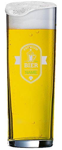 MeinGlas GmbH Kölschglas 0,2 l mit individueller Namensgravur Premium Bier von Name seit XXXX von Anbobo