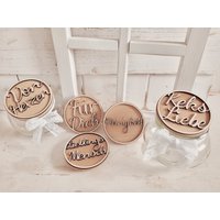 Aufbewahrungsglas Mit Hübschen Holzdeckel von MeinHerzstueckchen