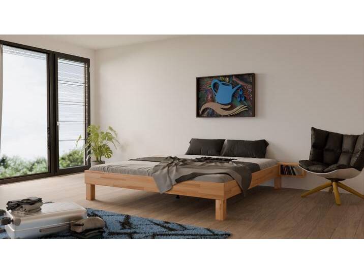 Bett PALMA FUTON, Kernbuche - 140x200 cm von MeinMassivholz