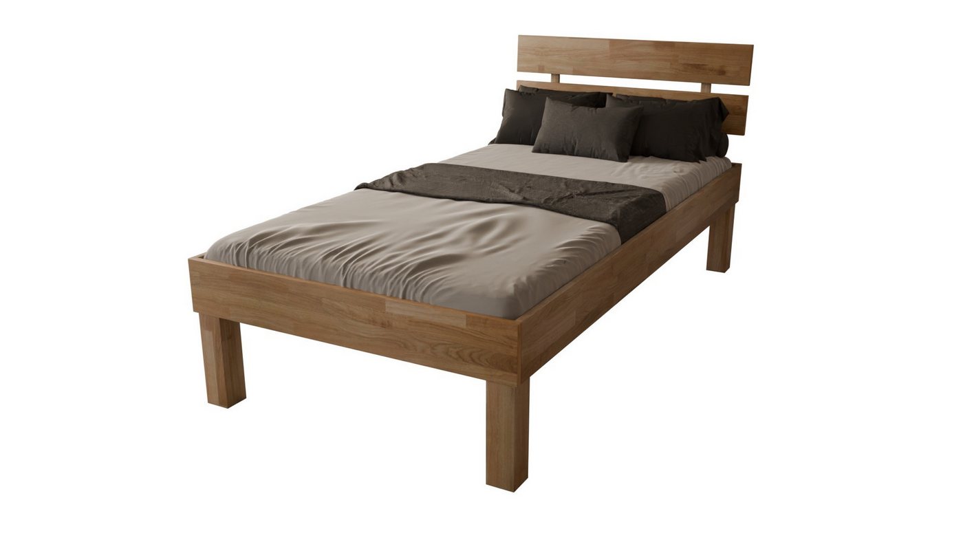 MeinMassivholz Holzbett PALMA, Wildeiche, Komfortbett, Kopfpaneel, Einzelbett & Doppelbett, Geölt MeinMassivholz Holzbett PALMA, Wildeiche, Komfortbett, Kopfpaneel, Einzelbett & Doppelbett, Geölt von MeinMassivholz