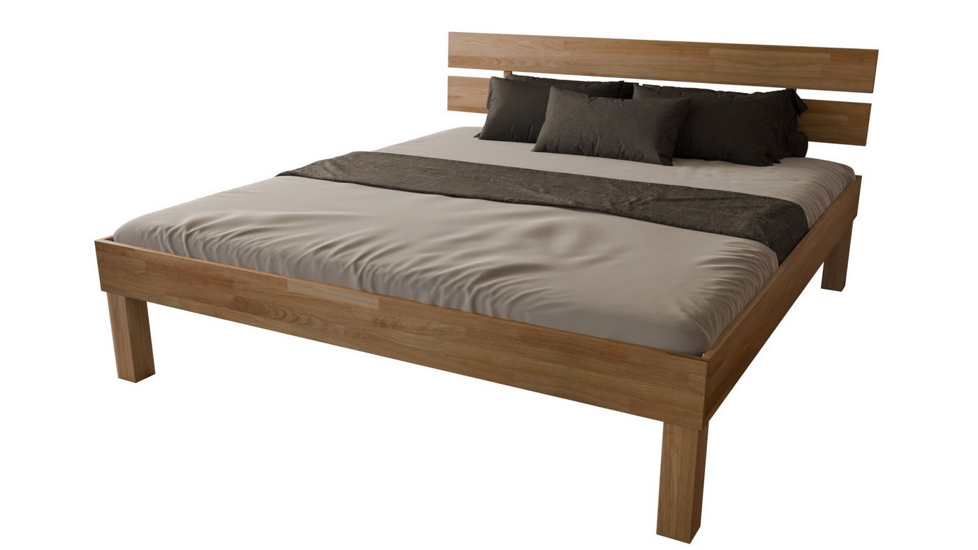 MeinMassivholz Holzbett PALMA, Wildeiche, Komfortbett, Kopfpaneel, Einzelbett & Doppelbett, Geölt MeinMassivholz Holzbett PALMA, Wildeiche, Komfortbett, Kopfpaneel, Einzelbett & Doppelbett, Geölt von MeinMassivholz