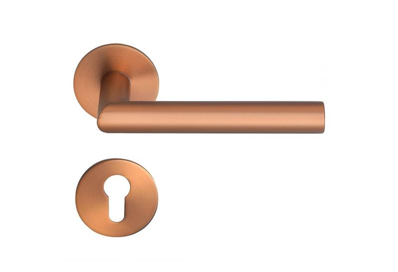 MeinTürgriff Drückergarnitur Toulouse Flachrosette Rosegold Türgriff Innentüren Rosettengarnitur von MeinTürgriff
