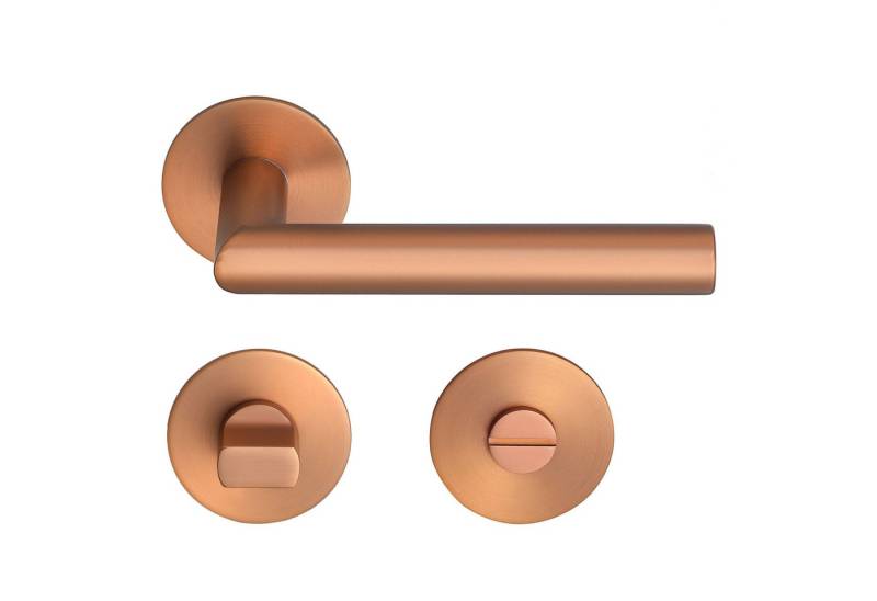 MeinTürgriff Drückergarnitur Toulouse Flachrosette Rosegold Türgriff Innentüren Rosettengarnitur von MeinTürgriff