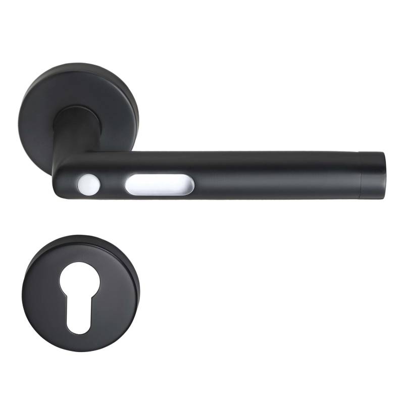 MeinTürgriff LED-Türgriff Orbit Türdrücker Schwarz Türgriff Drückergarnitur PZ von MeinTürgriff