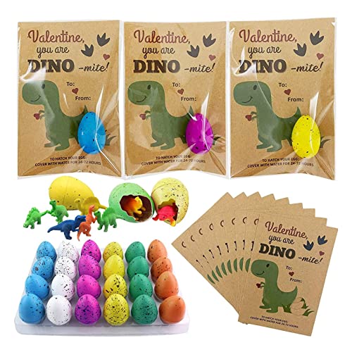 Dinosaurier Ei Spielzeug - 24 Stück Dinosaurier Eier Schlüpfen Und Wachsen In Wasser Kinder Dino Ei Spielzeug, Ostern Dinosaurier Spielzeug Geschenke Für Mädchen Und Jungen Über 3 Jahre von Meindin