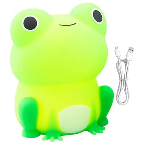Meindin Frosch Nachtlicht Lampe | Wiederaufladbares Silikon Dimmbar Nachtlicht Automatische Timing Ausschalten - Froschlichter für Zimmer Mädchen, Nachtlicht mit Timer von Meindin