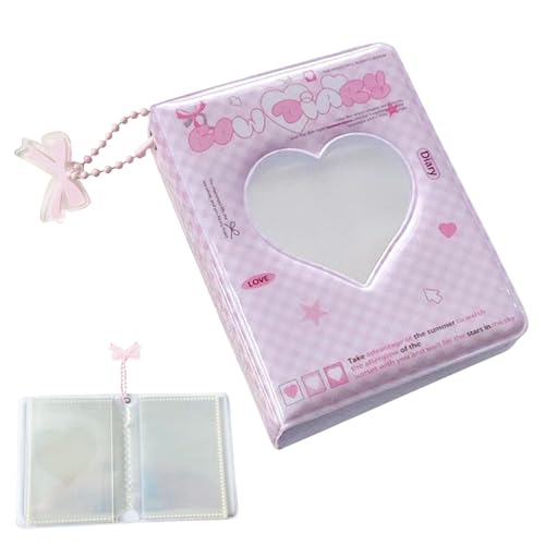 Photocard Binder 3 Inch Photocard Holder, 40 Pockets Cute Photo Album With Love Heart Hollow, Collector Book For Photocard Collection Photocard Binder 3 Inch Photocard Holder, 40 Pockets Cute Photo Album With Love Heart Hollow, Collector Book For Photocard Collection von Meindin