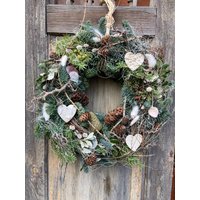 Türkranz Winterlich Naturkranz Winterkranz „Winterherz" Türkranz Winterlich Naturkranz Winterkranz „Winterherz" von MeineGartenwerkstatt