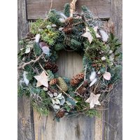 Türkranz Winterlich Naturkranz Winterkranz „Winterstern" Türkranz Winterlich Naturkranz Winterkranz „Winterstern" von MeineGartenwerkstatt