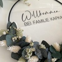 Kranz Türkranz Eukalyptus Mint | Trockenblumen Loop Flower Hoop Floral Personalisiert Geschenk Meine Goldstücke von MeineGoldstuecke