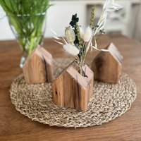 Eiche Altholz Massiv Häuschen Deko Handarbeit Holz-Häuschen Vase Kerzenhalter Holzhäuser Handgemachte Holzdeko Einzigartige Holzhäuschen von MeineHolzWerkstatt