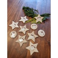 10 Er Set Keramik Eisbären Christbaumschmuck Oder Geschenkanhänger von MeineIdeenwerkstatt