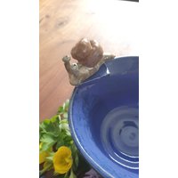 Blau Glänzende Schale Mit Schnecke Keramik von MeineIdeenwerkstatt