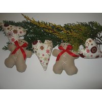 Lebkuchenmann Stoffgirlande Mit Herzen Lebkuchenmann Stoffgirlande Mit Herzen von MeineIdeenwerkstatt