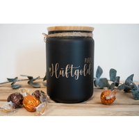 Vorratsglas/Vorratsbehälter Süßigkeitenglas Aufbewahrung Süßigkeiten Personalisierbar Dose Mit Bambusdeckel von MeineKreativeSeiteDE