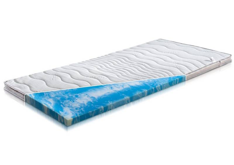 MeineMatratze24, Topper Aquasoft Gelschaum, 8 cm hoch, Gelschaum, Optimale Druckentlastung und besonders hygienisch von MeineMatratze24