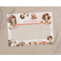 stundenplan | Einschulung Schule Meerjungfrauen |Einschulungsgeschenk Für Mädchen stundenplan | Einschulung Schule Meerjungfrauen |Einschulungsgeschenk Für Mädchen von MeineMiniwelt