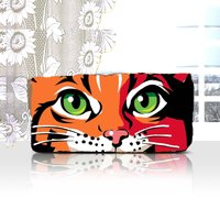 stein Rote Katze Buchstütze Ziegelstein Deko Regal Upcycling Handbemalt, Popart von MeineSonnigeART