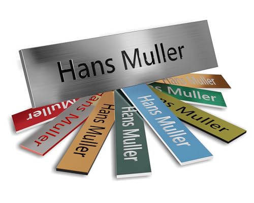 Meinearmbänder personalisiertes Türschild – selbstklebend und wetterfest – Namensschild für Klingel oder Briefkasten mit Gravur – Acrylschild von Meinearmbänder
