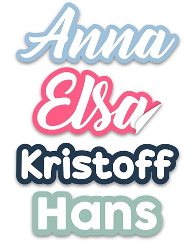 Personalisierte Namensaufkleber – Wasserdichte Vinyl-Etiketten für Flaschen, Becher, Brotdosen, Laptops, Helme, Autos & Kinderzimmer – Individuelle, langlebige Namensetiketten von Meinearmbänder