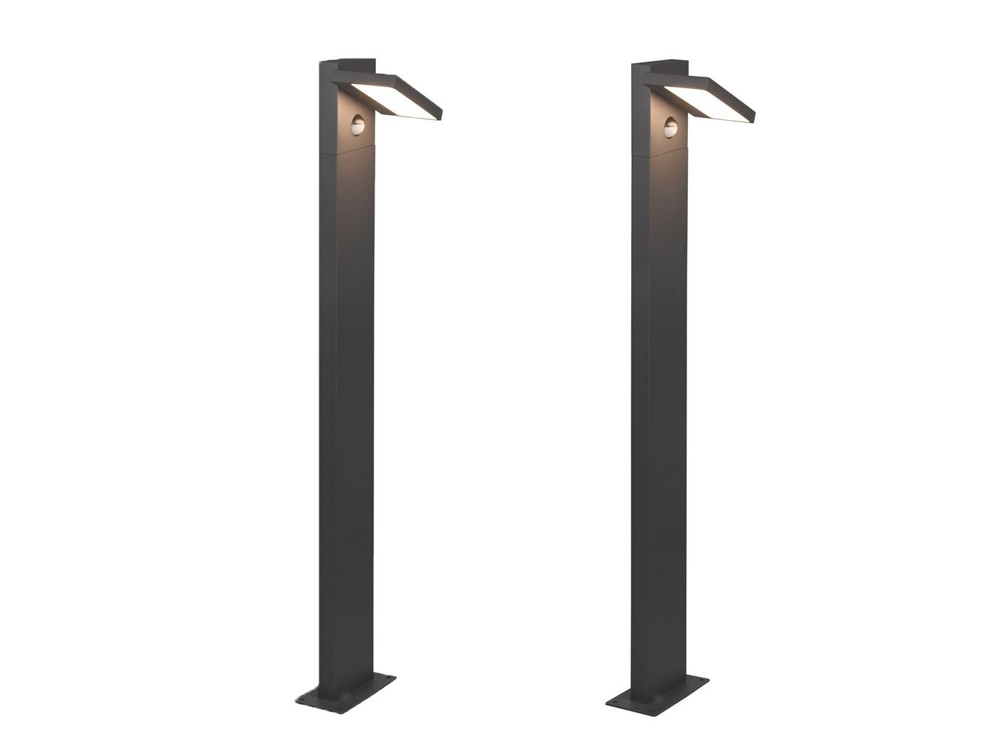 TRIO Leuchten LED Pollerleuchte, Bewegungsmelder, LED fest integriert, Warmweiß, 2er-Set Garten-Wegbeleuchtung aus Aluminium mit Sensor, Höhe100cm TRIO Leuchten LED Pollerleuchte, Bewegungsmelder, LED fest integriert, Warmweiß, 2er-Set Garten-Wegbeleuchtung aus Aluminium mit Sensor, Höhe100cm von TRIO Leuchten