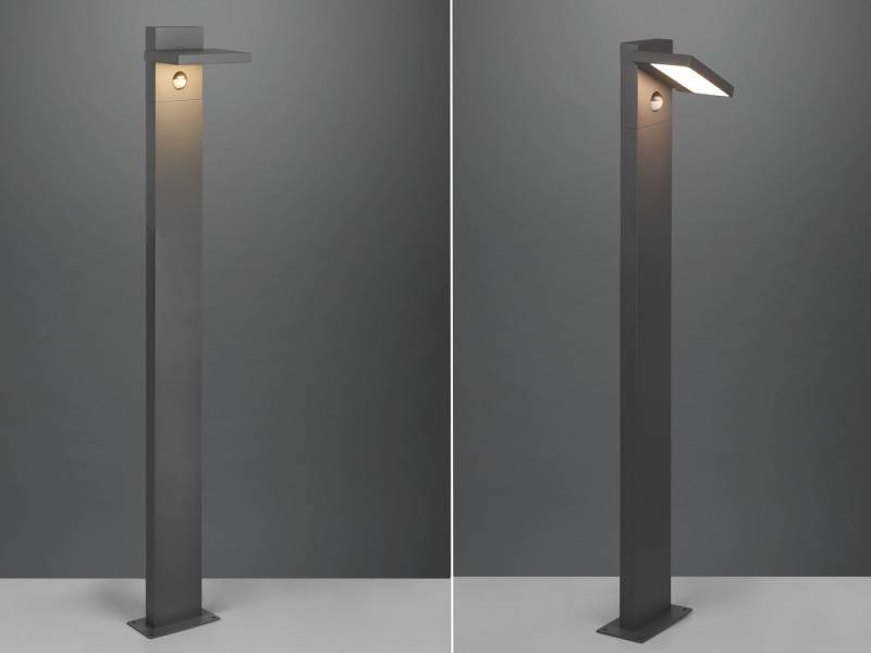TRIO Leuchten LED Pollerleuchte, Bewegungsmelder, LED fest integriert, Warmweiß, 2er-Set Garten-Wegbeleuchtung aus Aluminium mit Sensor, Höhe100cm von TRIO Leuchten