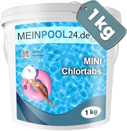 200 Stück Mini - Chlortabletten a 5 Gramm = 1 kg schnelllösliche Tabs für Pool, Aufstellpool, Planschbecken, Gartenpool, Kinderpools & Whirlpool Wasserpflege. Pool Zubehör Poolreinigung & Desinfektion von Meinpool24.de