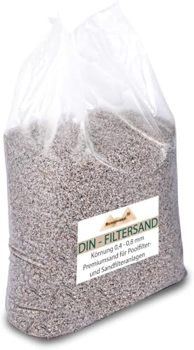 Meinpool24.de 25 kg Filtersand für Sandfilteranlagen Quarzsand 0,4-0,8 mm nass von Meinpool24.de