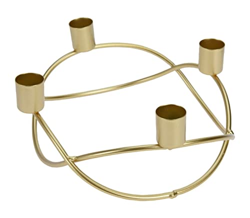 Kerzenkranz Kerzenständer Gold Metall Kerzenleuchter Kranz Adventskranz Deko Kerzenhalter Ø 21 cm Kerzenkranz Kerzenständer Gold Metall Kerzenleuchter Kranz Adventskranz Deko Kerzenhalter Ø 21 cm von Meinposten