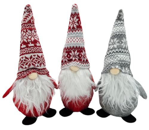 Meinposten 3X Wichtel aus Filz Weihnachtswichtel Weihnachtsdeko Türstopper Figur Zwerg 30 cm von Meinposten