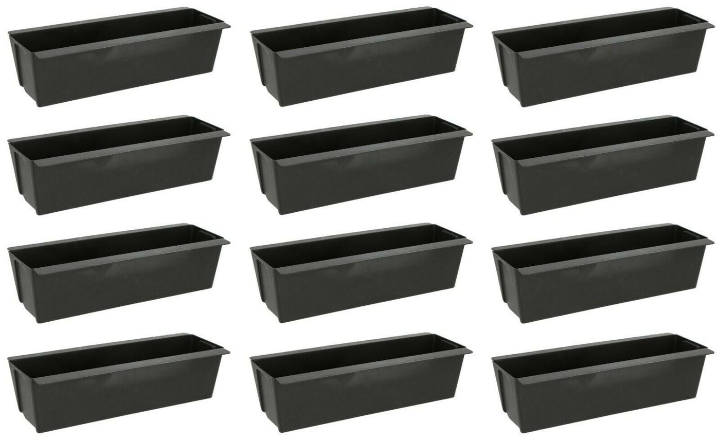Meinposten Blumenkasten Pflanzkästen Palette Paletten Pflanzkasten Palettenbeet Blumenkasten (Spar-Set, 12 St., 2er Set, 4er Set, 6er Set, 12er Set), Einsatz für Europaletten von Meinposten