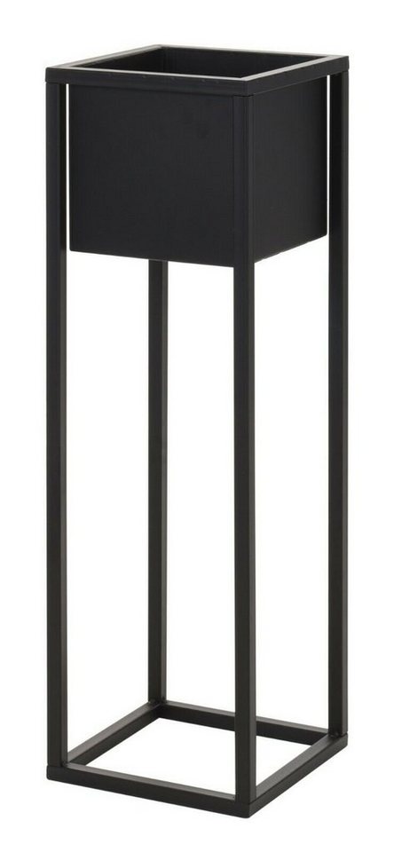 Meinposten Blumentopf mit Gestell Metall schwarz H 50 oder 70 cm von Meinposten