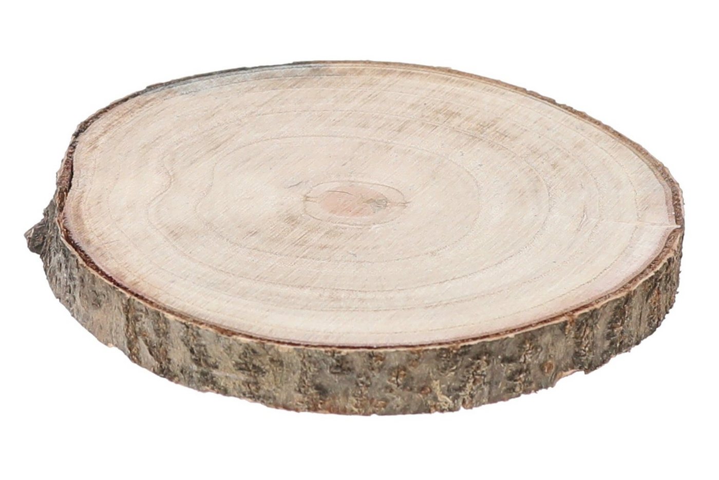 Meinposten Dekoschale Baumscheibe Brett Holz Holzscheibe Ø 18 - 21 cm (1 St) von Meinposten