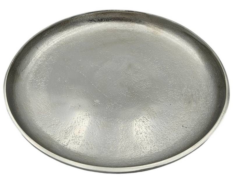 Meinposten Dekoschale Dekoteller Metall Teller Schale Kerzenteller Dekoschale Ø20cm (1 St), aus Aluminium von Meinposten