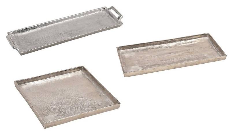 Meinposten Dekotablett Quinn Dekoteller silber Metall massiv Schale Dekotablett 20 25 30 cm, aus massivem Metall Meinposten Dekotablett Quinn Dekoteller silber Metall massiv Schale Dekotablett 20 25 30 cm, aus massivem Metall von Meinposten