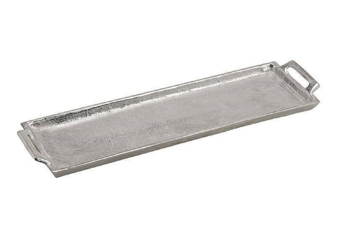 Meinposten Dekotablett Tablett Dekoteller silber Metall massiv Tischdeko Schale Dekoschale Dekotablett (1 St) von Meinposten